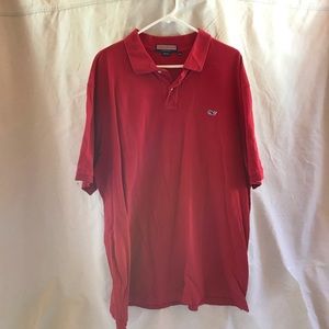 Red vineyard vines polo shirt